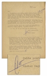 Hunter S. Thompson Letter Signed HST -- ...As a failing artist, unable to come to terms with the capitalist warlords...Up the Republic! And Fuck All!...